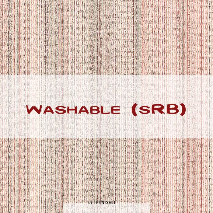 Washable (sRB) example